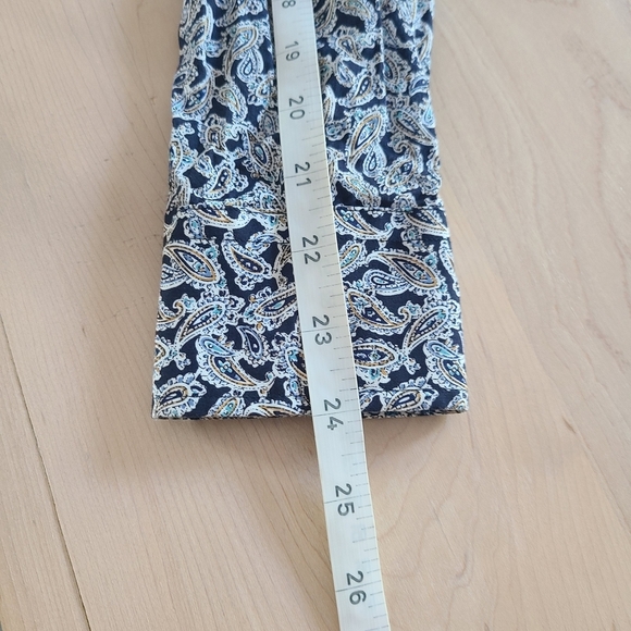 ☮️JOHN LENNON Elegant Navy Paisley Men's Shirt - Picture 9 of 11